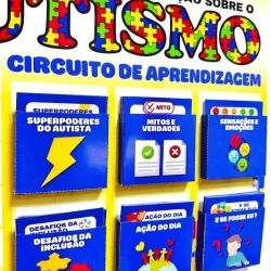 Material educativo sobre autismo e inclusão para crianças.