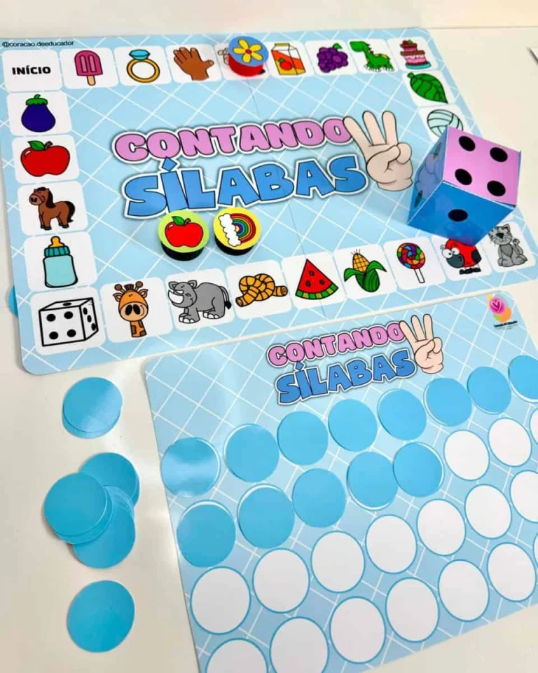 Jogo Contando Sílabas com Tabuleiros e Dado — foto 4