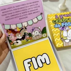 Atividades educativas de Páscoa com animais e letras para crianças.
