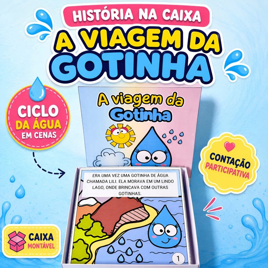 História na Caixa - A Viagem da Gotinha - Ciências