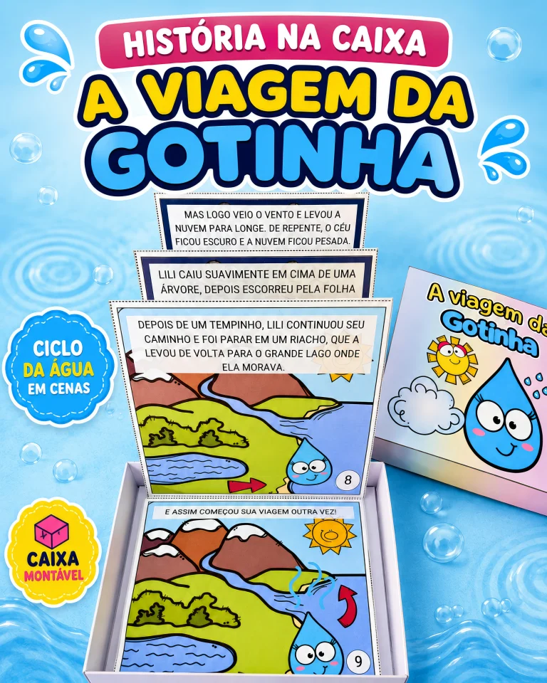 História na Caixa A Viagem da Gotinha — foto 10