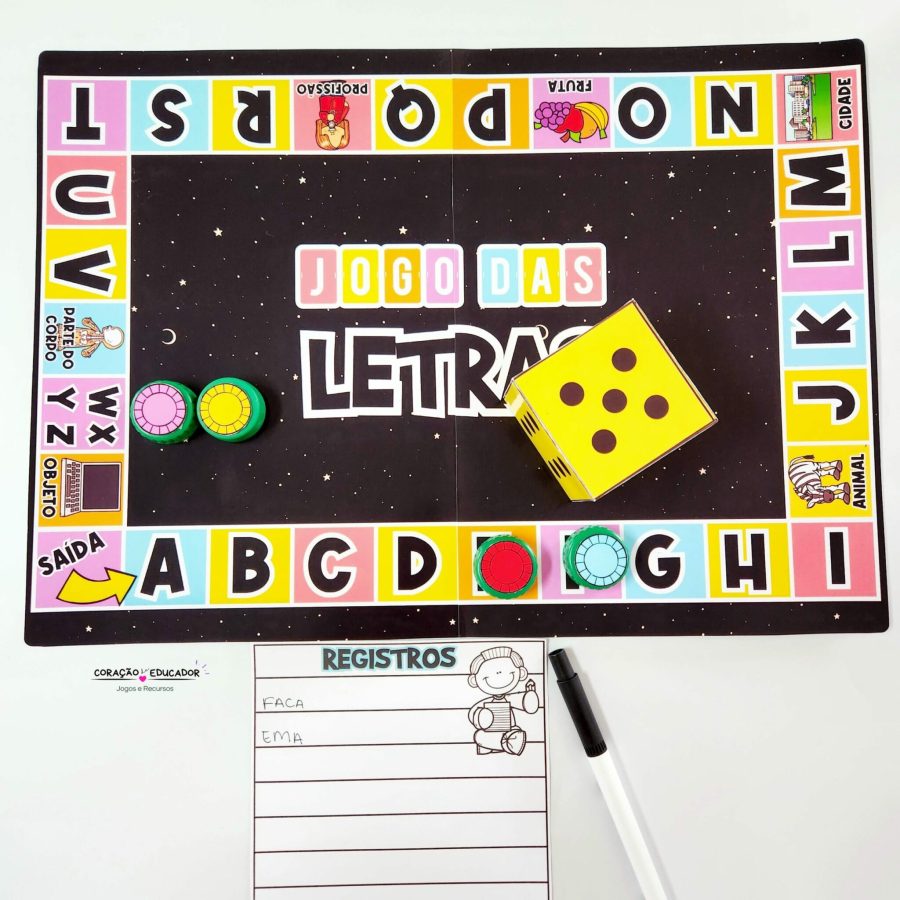 Jogo das Letras - Alfabetização - Pedagogia de Ideias Jogo das Letras - Alfabetização