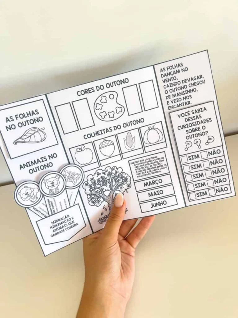 Lapbook de Outono com Três Folhas Temáticas — foto 2