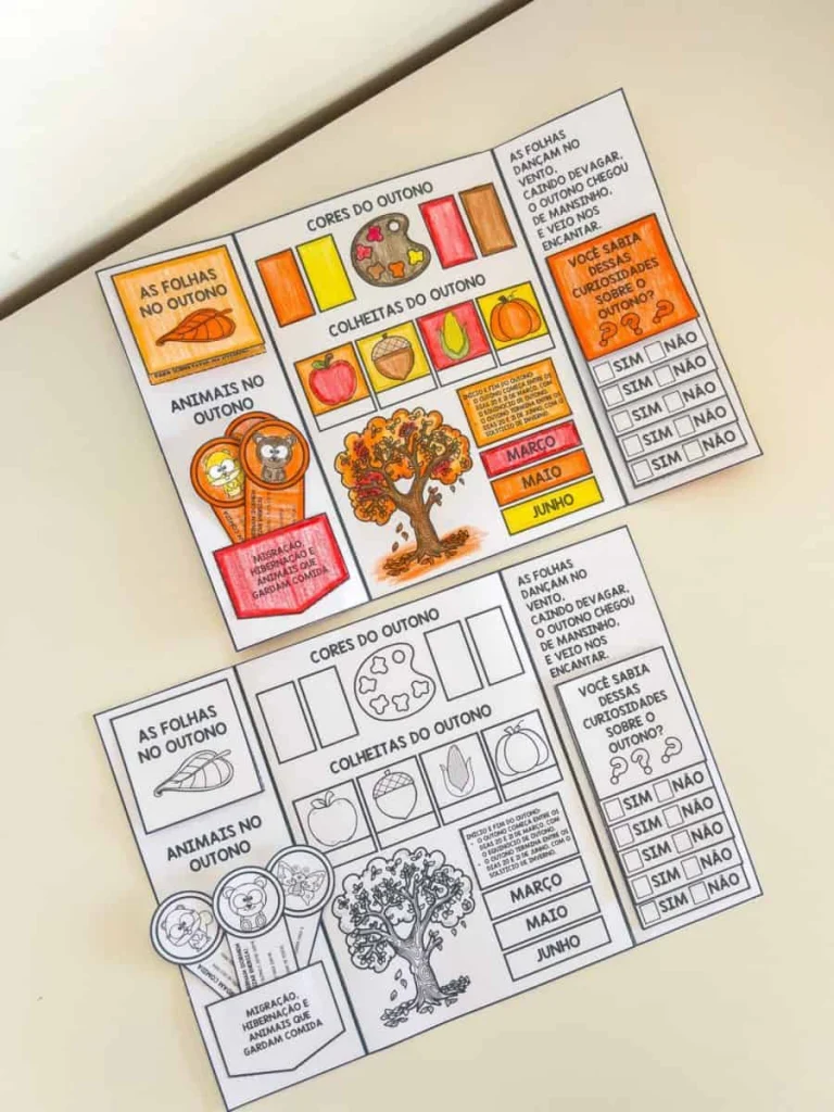 Lapbook de Outono com Três Folhas Temáticas — foto 10