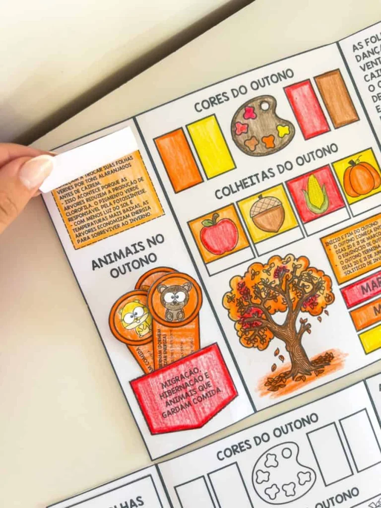 Lapbook de Outono com Três Folhas Temáticas — foto 9