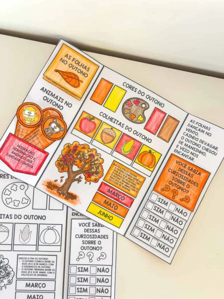 Lapbook de Outono com Três Folhas Temáticas — foto 8