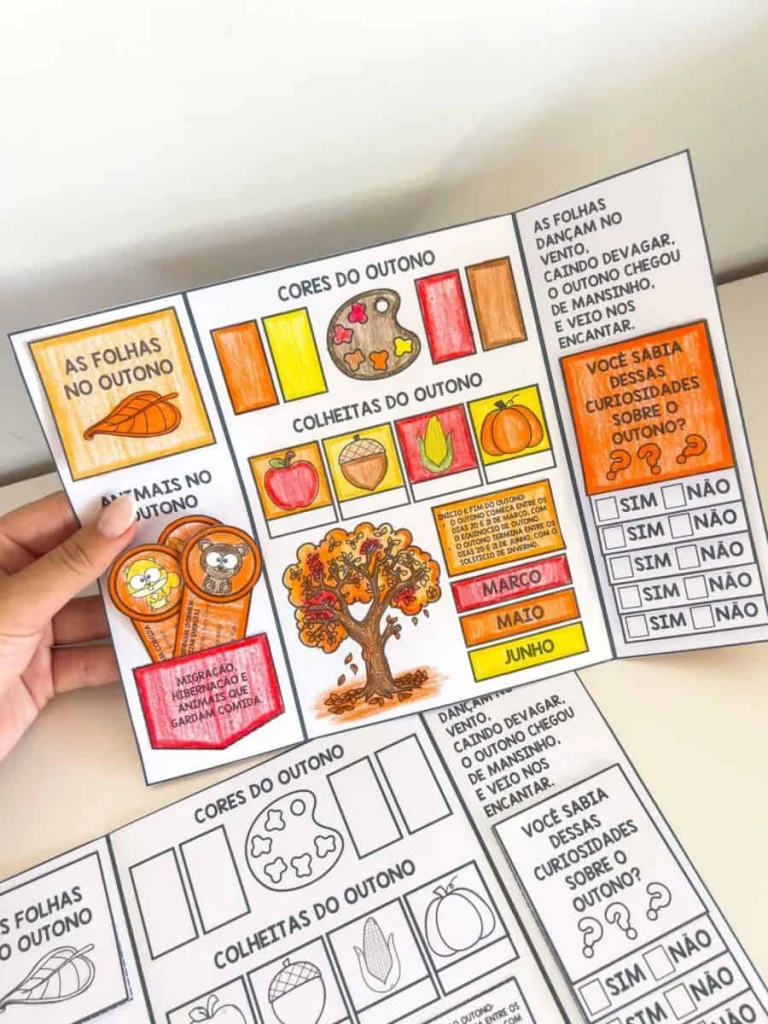 Lapbook de Outono com Três Folhas Temáticas — foto 7