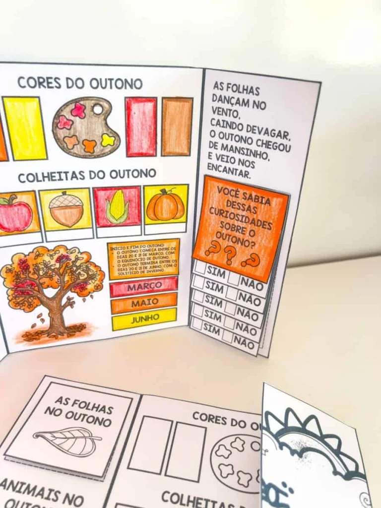 Lapbook de Outono com Três Folhas Temáticas — foto 5