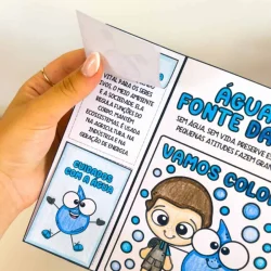 Atividades educativas sobre a importância da água para o Dia da Água.