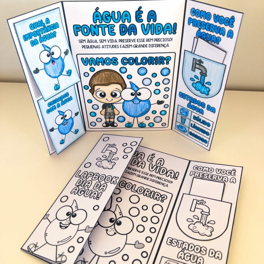 Lapbook - Dia da Água - Dia da Água - Pedagogia de Ideias Lapbook - Dia da Água - Dia da Água