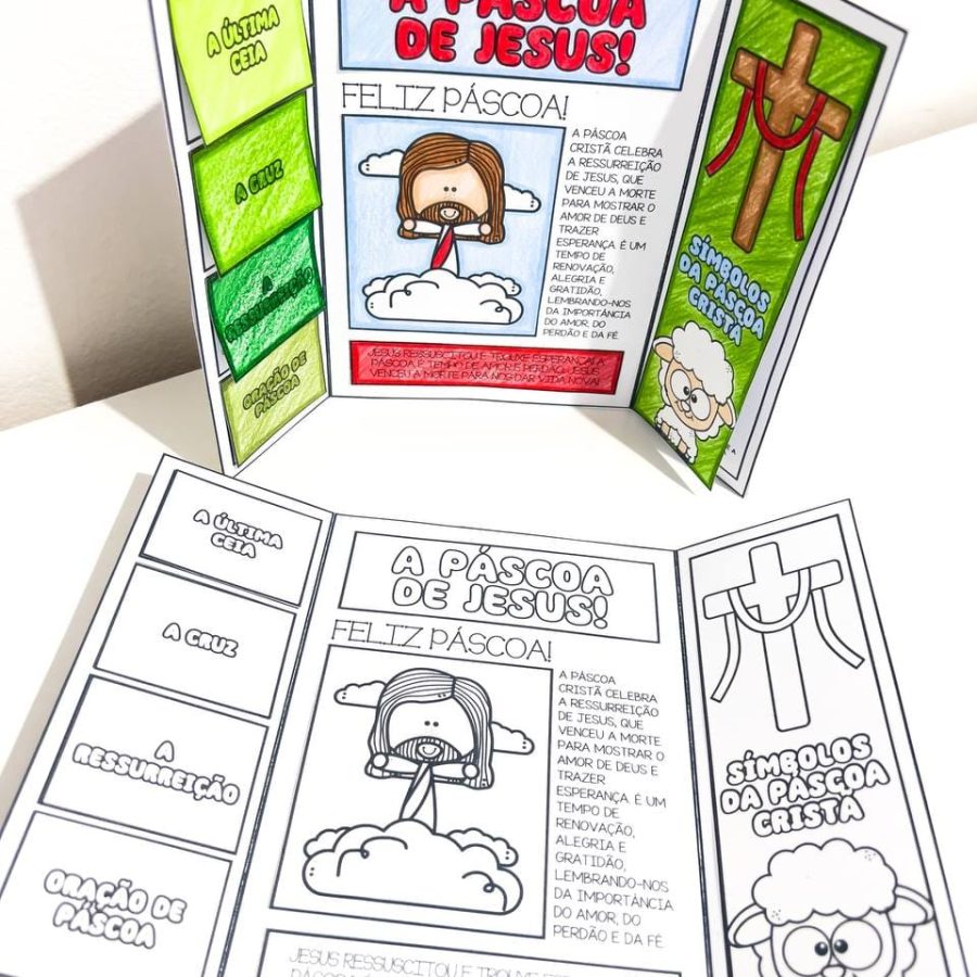 Lapbook Páscoa Cristã - Páscoa - Pedagogia de Ideias Lapbook Páscoa Cristã - Páscoa