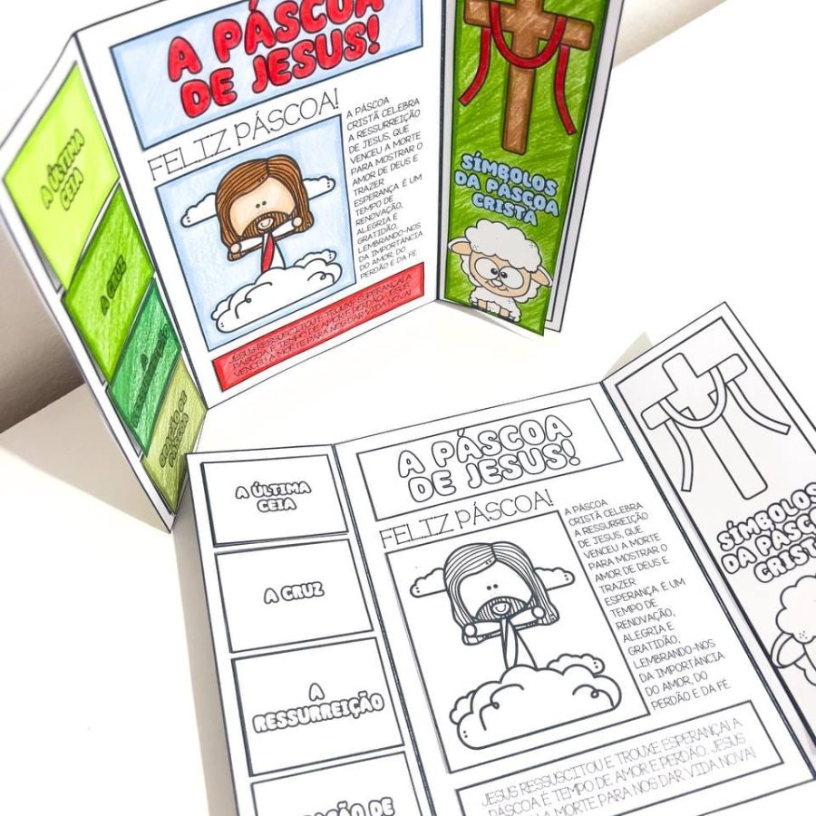 Lapbook Páscoa Cristã - Páscoa - Pedagogia de Ideias Lapbook Páscoa Cristã - Páscoa