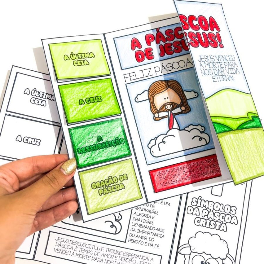 Lapbook Páscoa Cristã - Páscoa - Pedagogia de Ideias Lapbook Páscoa Cristã - Páscoa