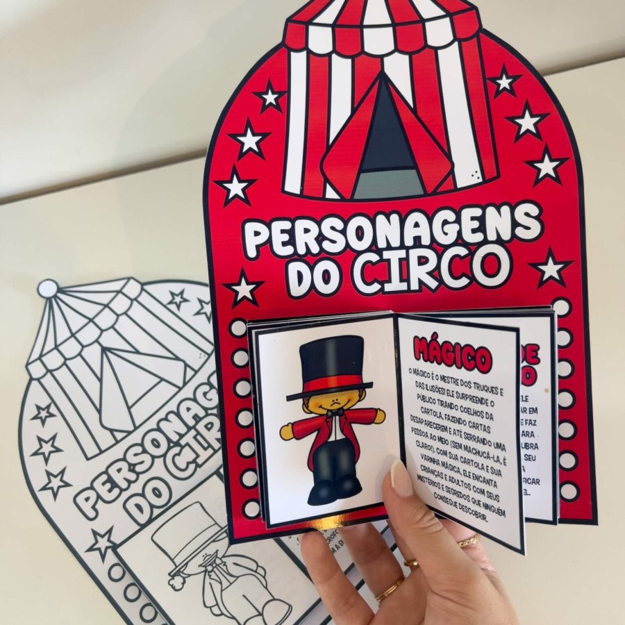 Livrinho Interativo - Personagens do Circo - Dia do Circo - Pedagogia de Ideias Livrinho Interativo - Personagens do Circo - Dia do Circo