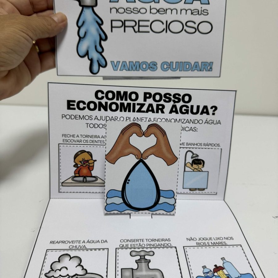 Livro Pop-Up: Água - Dia da Água - Pedagogia de Ideias Livro Pop-Up: Água - Dia da Água