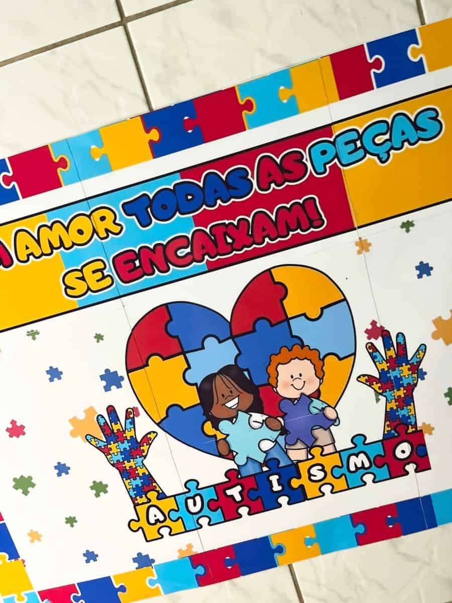 Painel - Autismo - Com Amor - Inclusão e Diversidade
