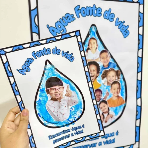 Cartaz educativo sobre a importância da água para a vida.