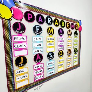 Painel de Aniversariantes - Cores - Apoio Visual