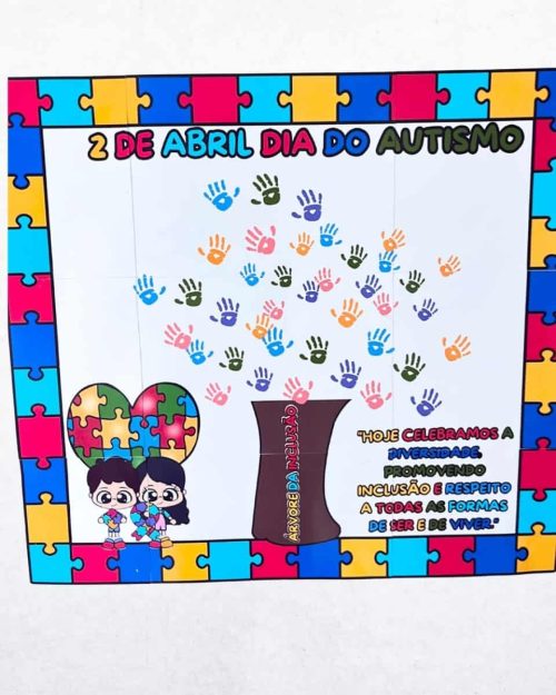 Painel Dia do Autismo – Árvore da Inclusão - Inclusão e Diversidade