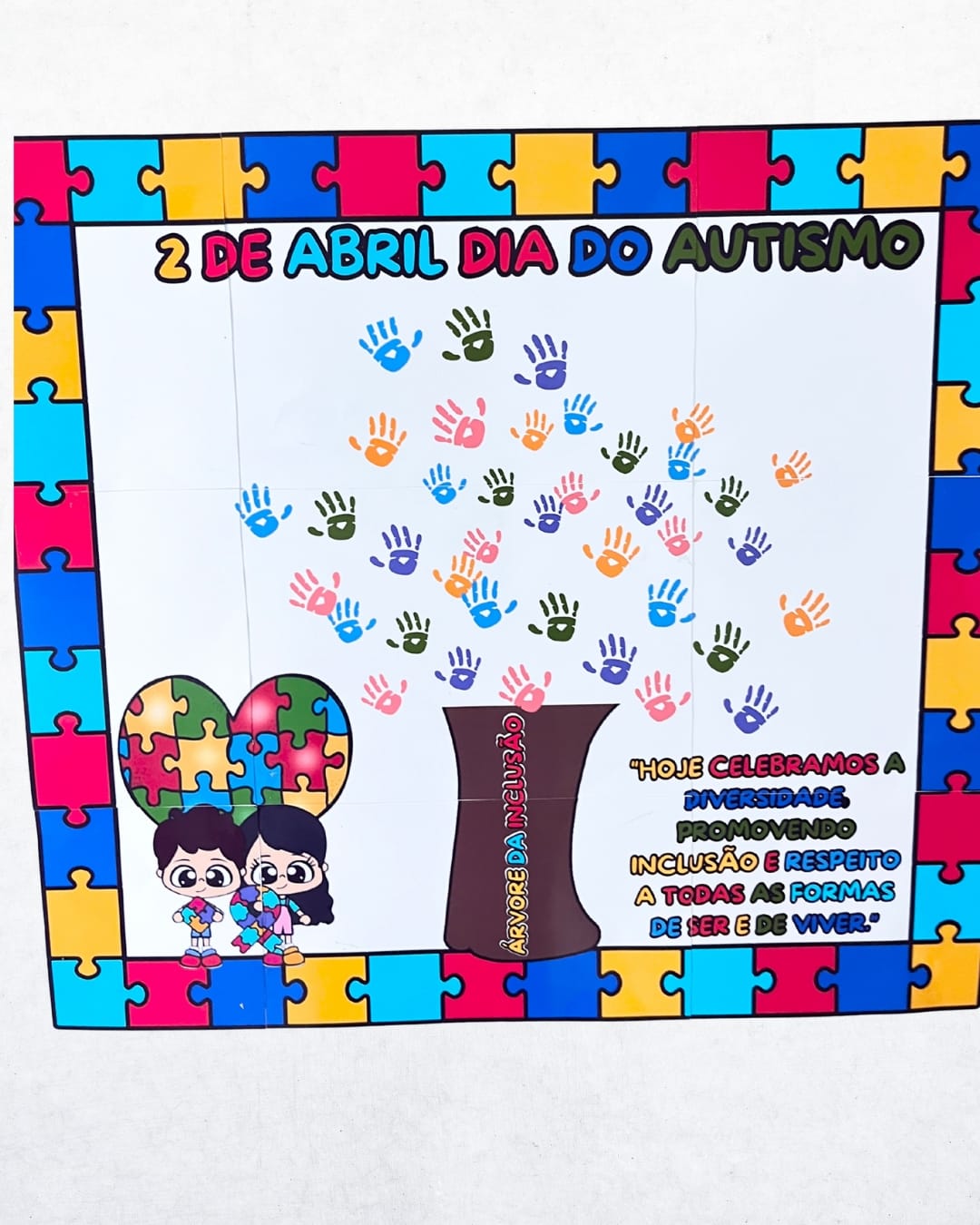 Painel Dia do Autismo – Árvore da Inclusão - Inclusão e Diversidade - Pedagogia de Ideias Painel Dia do Autismo – Árvore da Inclusão - Inclusão e Diversidade