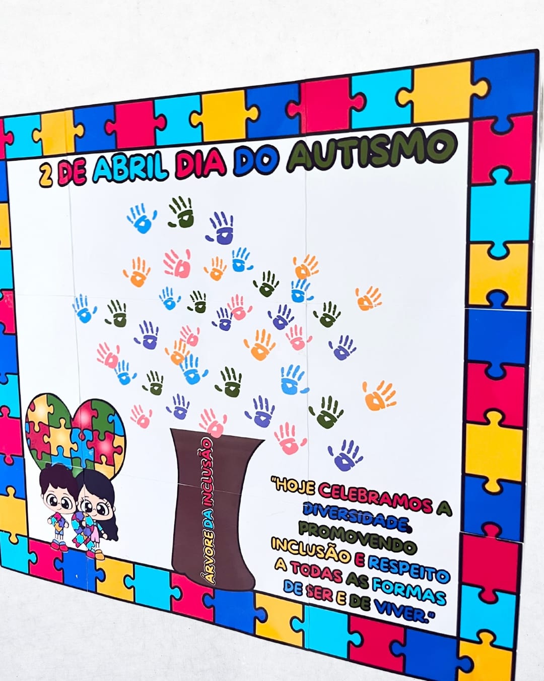 Painel Dia do Autismo – Árvore da Inclusão - Inclusão e Diversidade - Pedagogia de Ideias Painel Dia do Autismo – Árvore da Inclusão - Inclusão e Diversidade