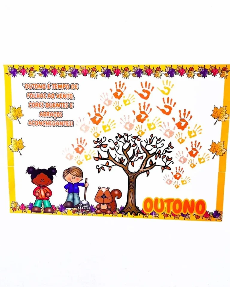 Painel Interativo do Outono com Mãozinhas — foto 2