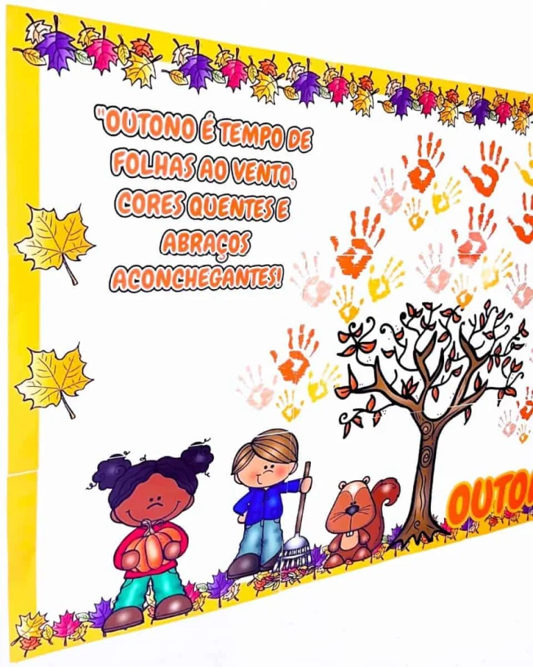 Painel Interativo do Outono com Mãozinhas — foto 1