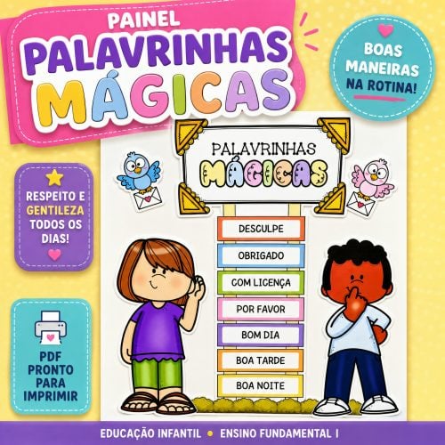 Painel Palavrinhas Mágicas - Educação Emocional
