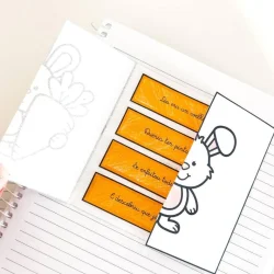 Atividades de Páscoa com desenhos e frases para crianças.