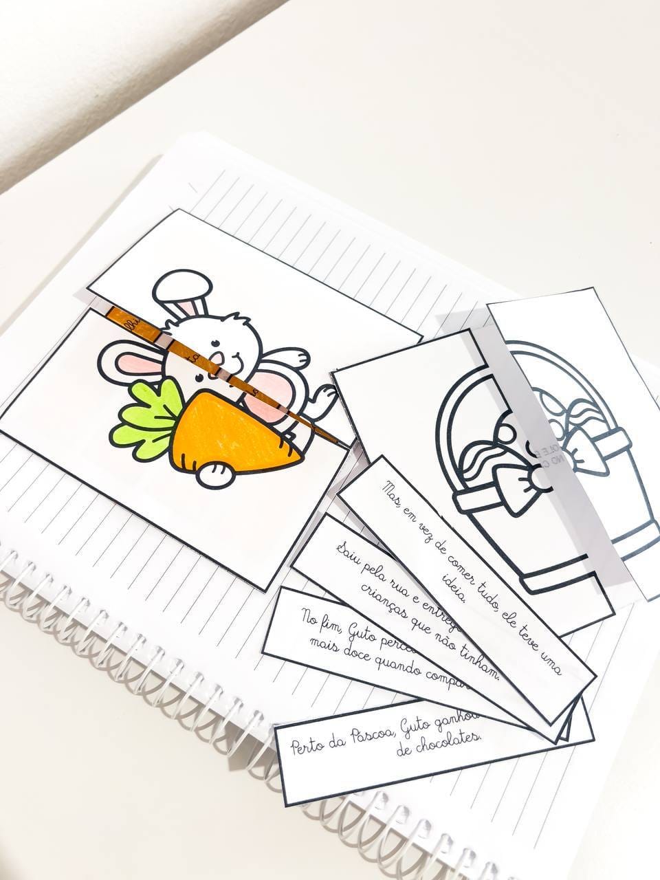 Textos Fatiados de Páscoa (Letra Cursiva) - Páscoa