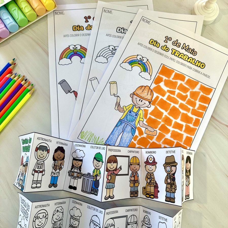 Atividade e Livrinho das Profissões - Dia do Trabalho - Pedagogia de Ideias Atividade e Livrinho das Profissões - Dia do Trabalho