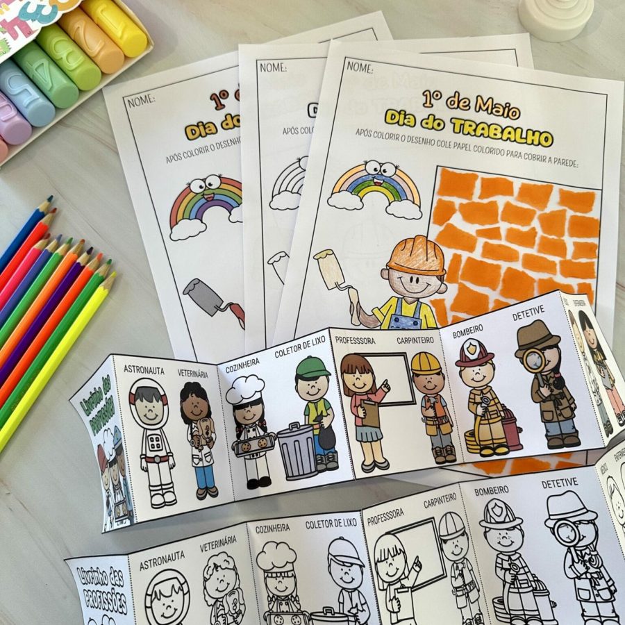 Atividade e Livrinho das Profissões - Dia do Trabalho - Pedagogia de Ideias Atividade e Livrinho das Profissões - Dia do Trabalho