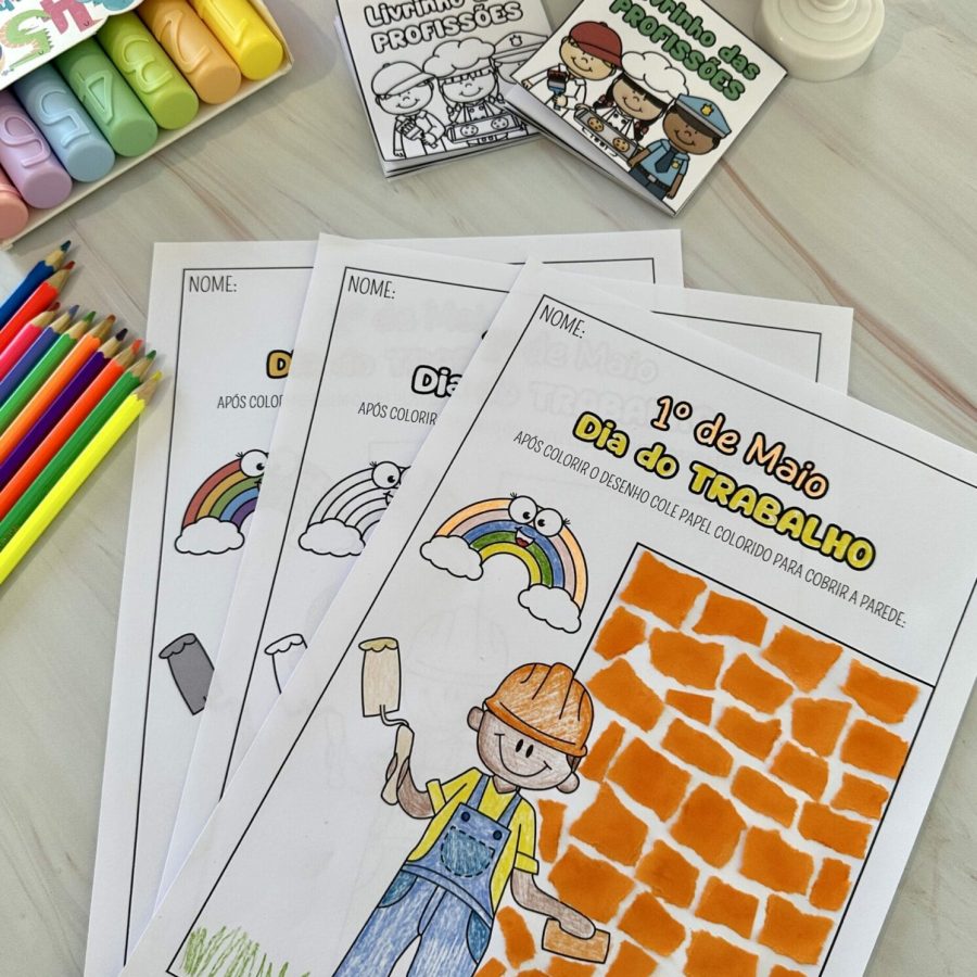 Atividade e Livrinho das Profissões - Dia do Trabalho - Pedagogia de Ideias Atividade e Livrinho das Profissões - Dia do Trabalho