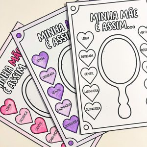 Atividade - Espelho Minha Mãe é Assim - Dia das Mães - Pedagogia de Ideias Atividade - Espelho Minha Mãe é Assim - Dia das Mães