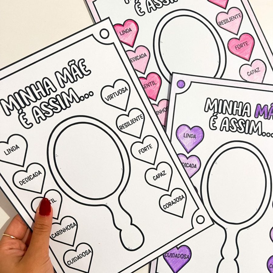 Atividade - Espelho Minha Mãe é Assim - Dia das Mães - Pedagogia de Ideias Atividade - Espelho Minha Mãe é Assim - Dia das Mães