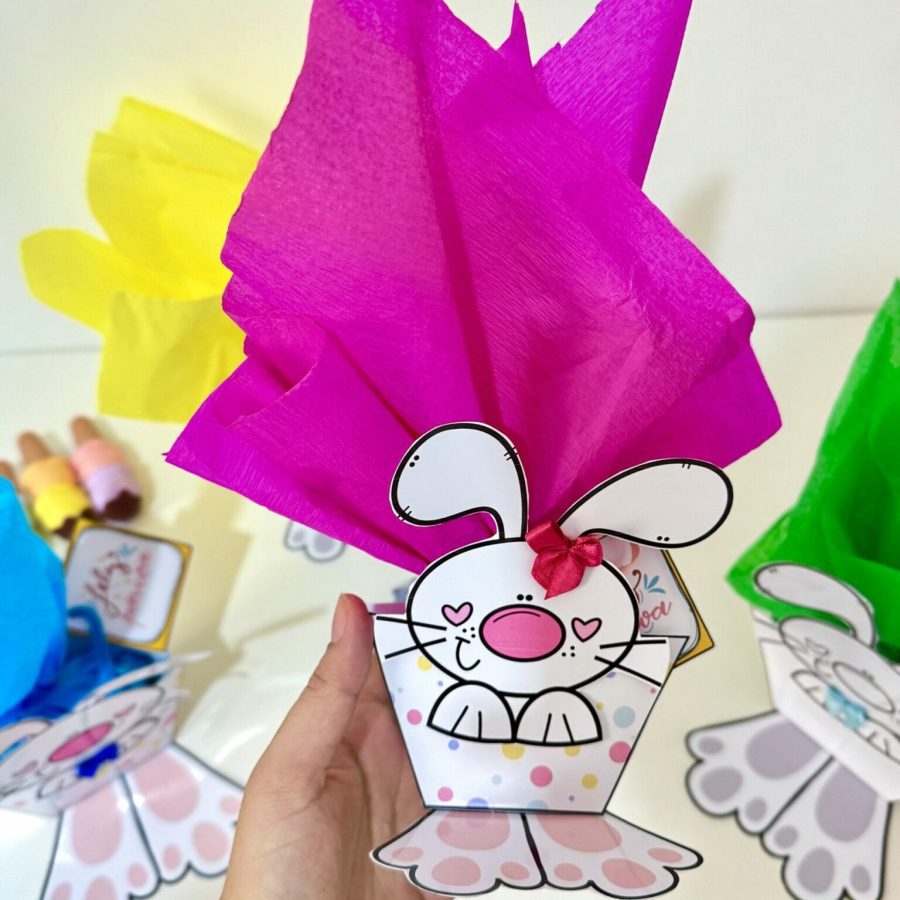 Caixinhas de Páscoa – Tema Coelhinho - Páscoa - Pedagogia de Ideias Caixinhas de Páscoa – Tema Coelhinho - Páscoa