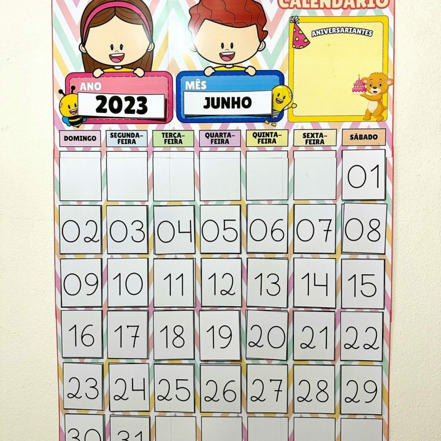 Calendário de Parede Interativo - Apoio Visual - Pedagogia de Ideias Calendário de Parede Interativo - Apoio Visual