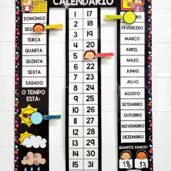 Calendário de Parede Interativo - Cores - Apoio Visual