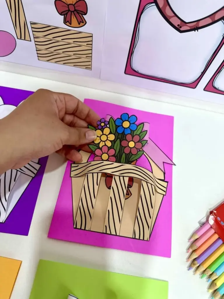Cartão 3D Cesto de Flores — foto 8
