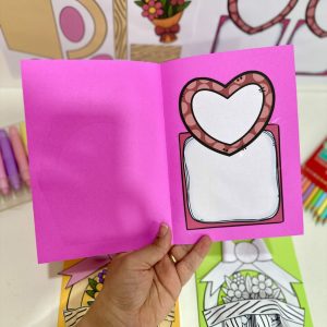 Cartão 3D – Cesto de Flores Dia das Mães - Dia das Mães