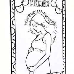 Cartaz Colaborativo Para Colorir - Dia das Mães - Dia das Mães