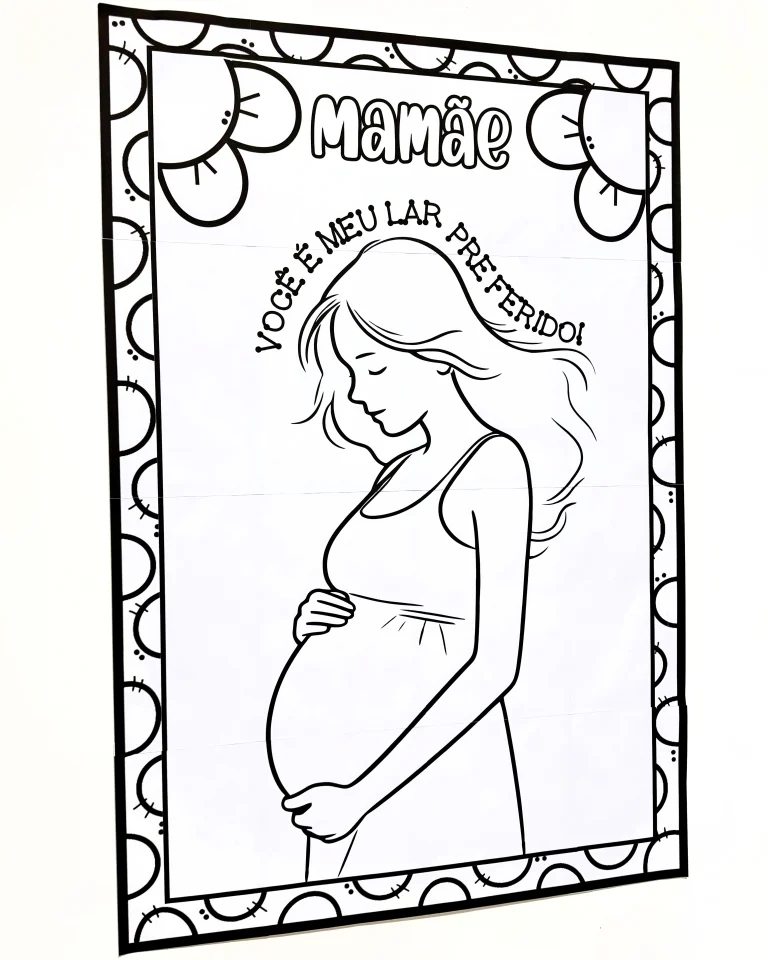 Cartaz Colaborativo para Colorir Dia das Mães — foto 3