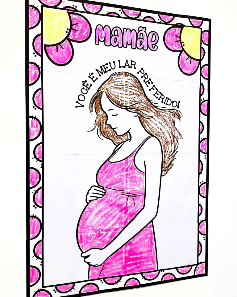 Cartaz Colaborativo para Colorir Dia das Mães — foto 6