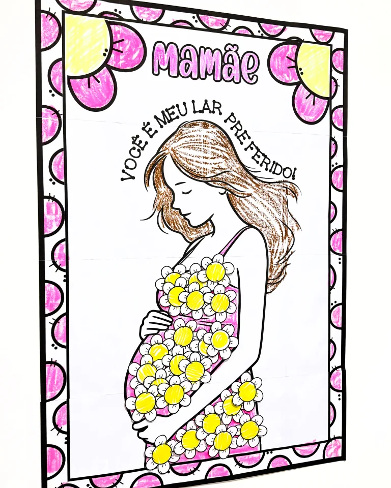 Cartaz Colaborativo para Colorir Dia das Mães — foto 5
