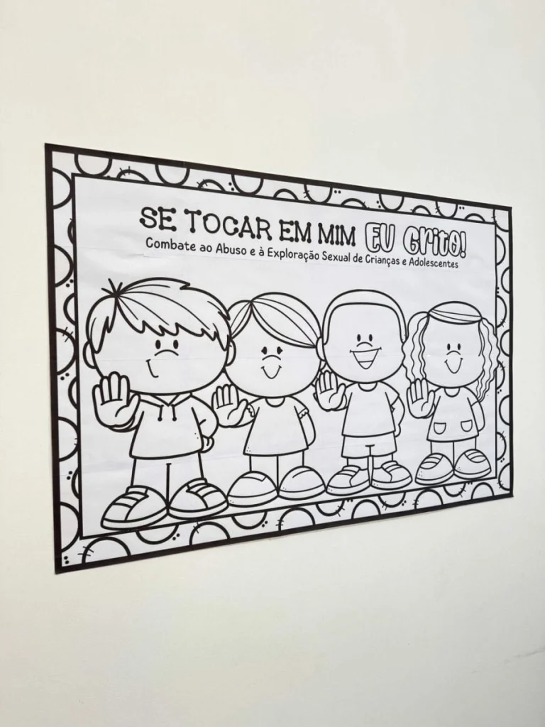 Cartaz Colaborativo para Colorir Maio Laranja — foto 11
