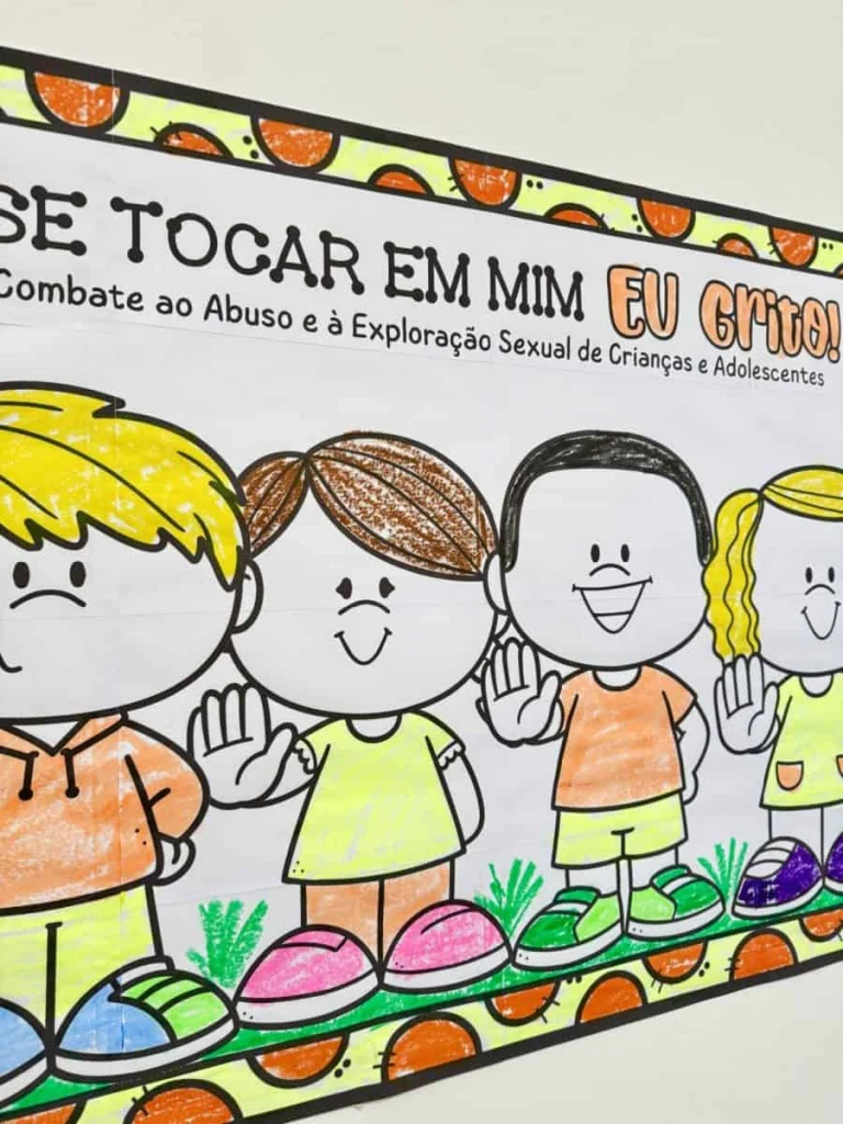 Cartaz Colaborativo para Colorir Maio Laranja — foto 6