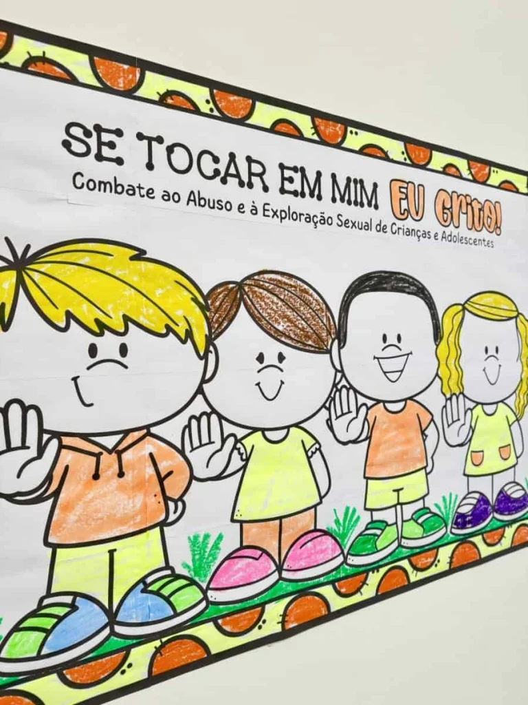 Cartaz Colaborativo para Colorir Maio Laranja — foto 5