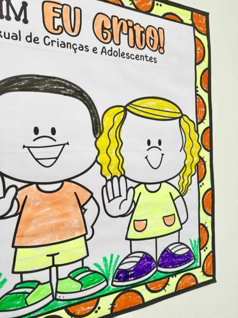 Cartaz Colaborativo para Colorir Maio Laranja — foto 7