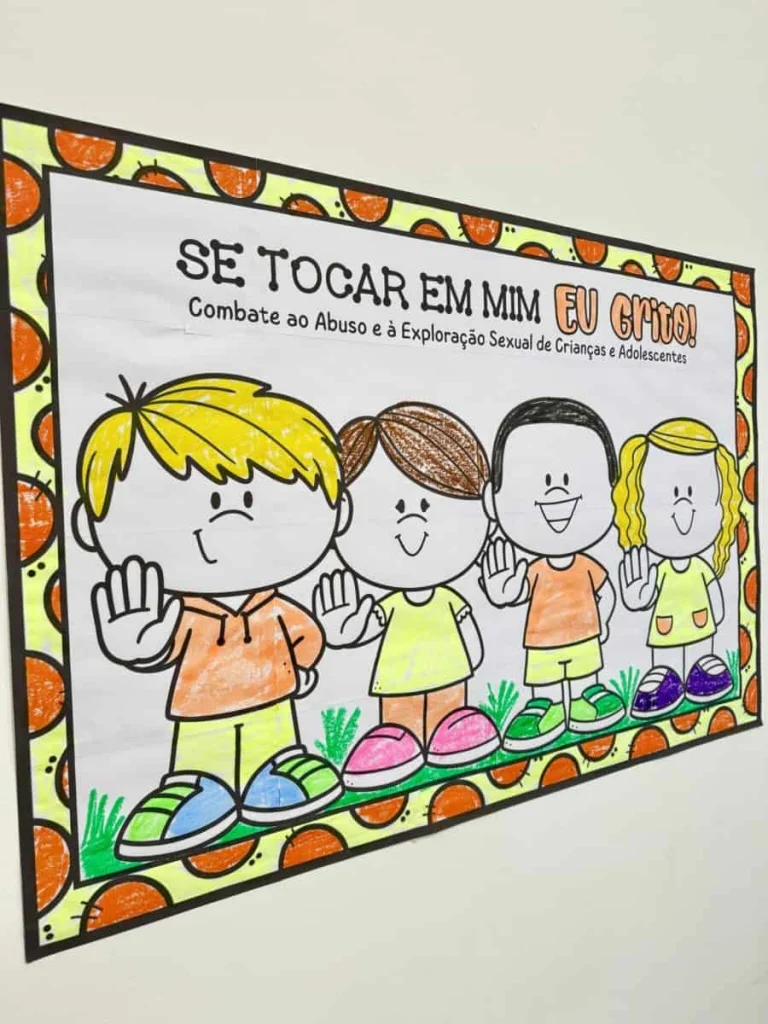 Cartaz Colaborativo para Colorir Maio Laranja — foto 8