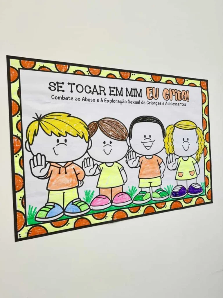 Cartaz Colaborativo para Colorir Maio Laranja — foto 9